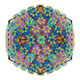 A detailed visualization of herpes simplex virus 2. Each color represents a different protein.
